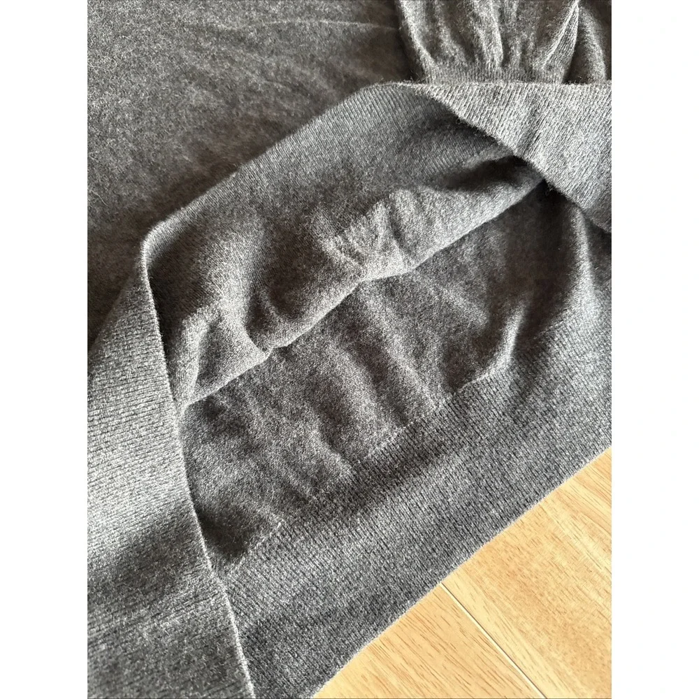 Telluride Men's XXL 100% Fine Merino Wool 1/4 Zip Pullover Sweater Gray‎